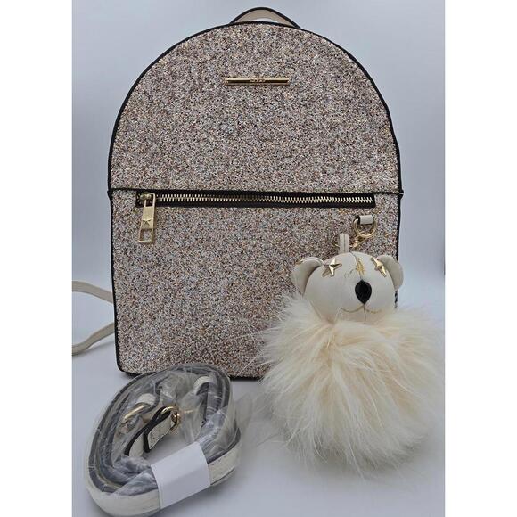 Aldo Adraolla Cream Glitter Mini Backpack - Picture 1 of 6